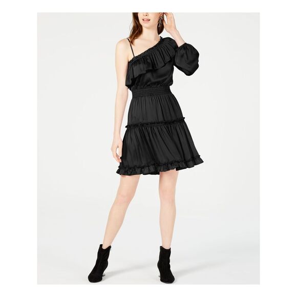 BAR III Dresses & Skirts - BAR III Womens Long Sleeve Above The Knee Party Fit + Flare Dress
